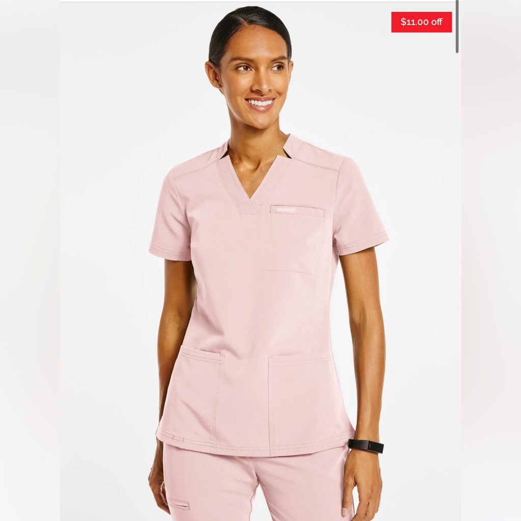 Jaanuu Pink Scrub Top